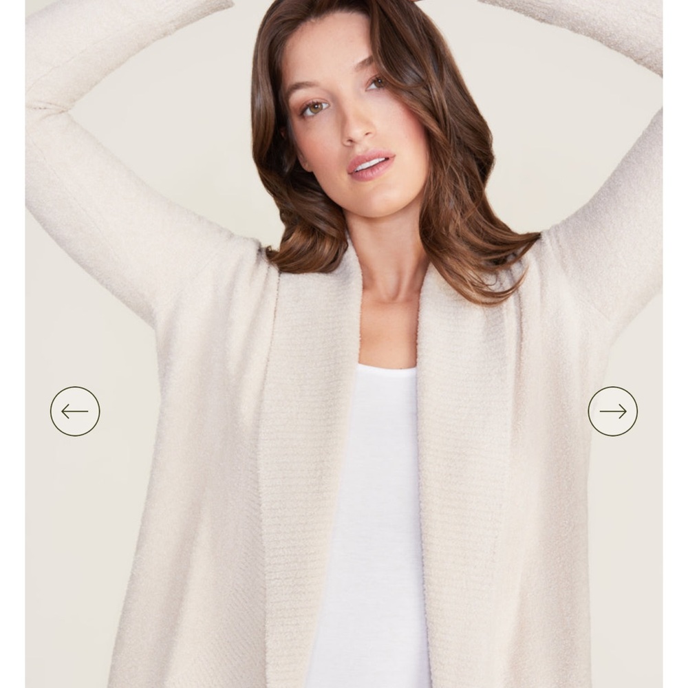 Barefoot Dreams CozyChic Lite Cardigan in stone